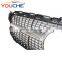 Silver front bumper mesh grille hood diamond grill for Mercedes Benz C class W205 2015-2018
