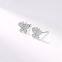 925 sterling silver butterfly inlaid zircon earrings women's sweet and simple earrings autumn and winter new fashion earrings