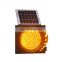 Flashing Warn Lamp With Solar Panel Yellow Traffic Signals LED Lights Yellow Flashing Warn Light