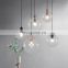 Nordic Creative Design Pendant Lamp Glass Bubble Hanging Light Home Decor Lamp For Indoor Living Room
