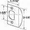 ORB Color Stainless Steel Latch Restorer Strike Plate
