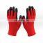 13 gauge Cheap Nylon Liner Latex Coated Gloves Crinkle Latex Gloves