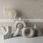 Home Trendy Nordic Minimalist Ceramic Vase Dry Flower White Ceramic Circle Vase For Home Decor