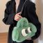 021Plush bag Big eyes new large capacity hand oblique bag ladies light luxury fashion bag children bag