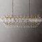Design villa  living room stair restaurant decoration luxury rectangular traditional crystal chandeliers light long