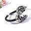 stainless steel twisted adjustable skull men jewelry bracelet