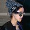 Fashion Popular Applique Embroideried Acrylic Knitting Man Women Beanie Hats