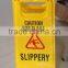 Folding Safety Sign Caution Wet Floor Yellow