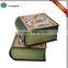 cardboard glitter book shaped candy box with gold edge