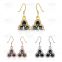 E1045 Wholesale Nickle Free Antiallergic White Real Gold Plated Earrings For Women New Fashion Jewelry