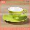 high quality color bone china porcelain ceramic bulk tea cup and saucer double glazed for home used or gift package