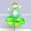 4 Inch Crown Frog on Lotus Garden Decoration Plastic, Garden Sticks