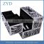 12x9x9 Zebra Makeup Cosmetic Case Jewelry Storage Organizer Lockable Aluminum Jewelry Box ZYD-HZMmc037