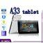 allwinner A33; 10 inch quad core tablet pc; 1gb ram; 8gb rom, support bluetooth speaker,dual camera