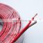 Transparent Elastic Frosted Sheath Red and Black Speaker Cable Monitor Audio Cable