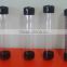 plastic test tubes with cap/clear plastic tube with cap/plastic tube with screw cap