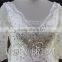 New Arrive V-neck Short Sleeve Appliqued Bow Crystal Beaded Wedding Gown