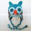 Wholesale handmade baby crochet owl hat knitted owl beanie hats