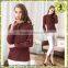 Malaysia Dull-Red Flannel Office Flock Blouse                        
                                                Quality Choice