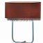 Contemporary cross metal holder double square brown fabric shade hotel bedroom table light