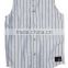 100% Polyester Popular Stripe Sleeveless Baseball Jersey