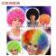 2016 new fashion hot sale all synthetic colorful party wig