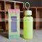 Cheap plastic silicone sleeve clear sport bottle,screw lid handle plastic water bottle,custom colorful sports water bottle