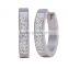 New Unisex Crystal Surgical Stainless Steel Huggie Earrings