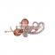 Fashion Hair Jewelry 5 Color Butterfly Shape with Crystal Hairpin for Women Gift