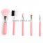 Wholesale 5pcs professional new arrival portable pink cosmetic brush set girl makeup
