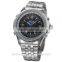 WEIDE 2016 New Military Quartz Watch Stainless Steel Back Watches Men Luxury Brand Water Resistant LED Watch Clock WH904