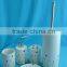 Chaozhou factory  Customized logo white ceramic 5 pieces bathroom set