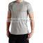 Grey fashion polyester round neck men t-shirts sports blank cool fit t shirt