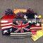 FREE Sample! wholesale knit hat with ball top UK flag hat