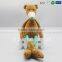 China Manufacture Brown Bear Custom Embroidered Plush Toy for Children