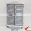 Decorative Farming Decoration Wood Shutter Mirror with Drawers