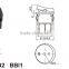 waterproof mini rocker switch,on-off 6pins nylon pa66 material rocker switch