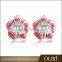 OUXI fashion new arrival rhinestone stud earrings accessories 21002-1