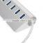 7 Ports Aluminum USB 3.0 Hub Portable Hub for Apple Macbook Pro Mac PC Laptop Transfer up 5Gbps