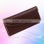 2015 factory wholesale genuine leather wallet with three fold design for ladies