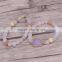 Gold Plated Natural Agate Quartz Stone Druzy Bracelet, with 8mm Frosted Agate Beaded Jewelry Bracelets