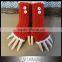 Winter Red Christmas Fingerless Gloves