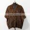 2015 new European style real knitted mink fur cape for ladys
