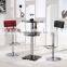 marble top bar table chrome shelves