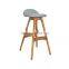 2016 Wholesale Furniture Modern Wooden Erik Erik Buch Solid Wood Bar Stool High Chair Leather Seat