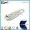 Shiny nickel custom metal bag zipper head puller