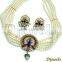 Natural Pearl Necklace Sets, Bridal Necklace Sets, Diamond Jewelry