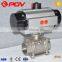 Srew thread pneumatic ball valves t type