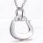 flower of life pendant necklace wholesale fashion rose gold plating zircon inlay 316l stainless steel jewelry for girls