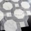 Hexagon italy grey mixed carrara white anique marble mosaic tile